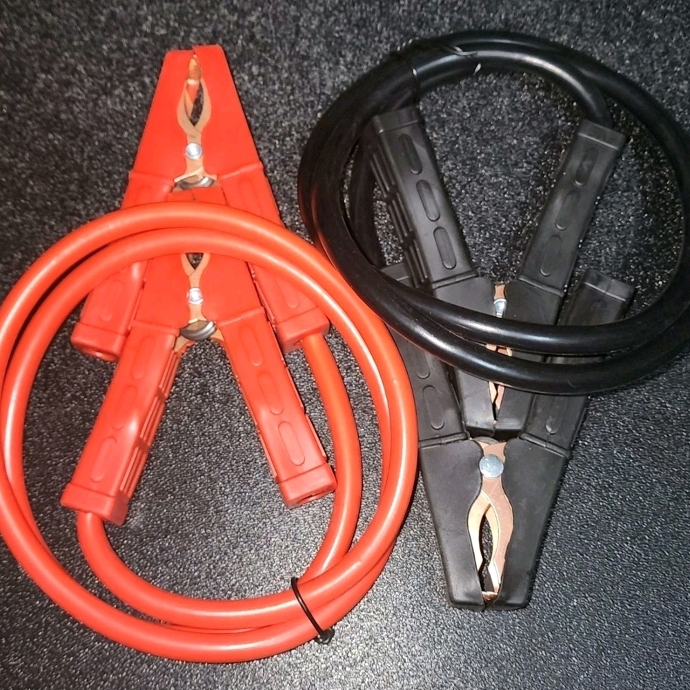 Heavy-Duty Red and Black Jumper Cables